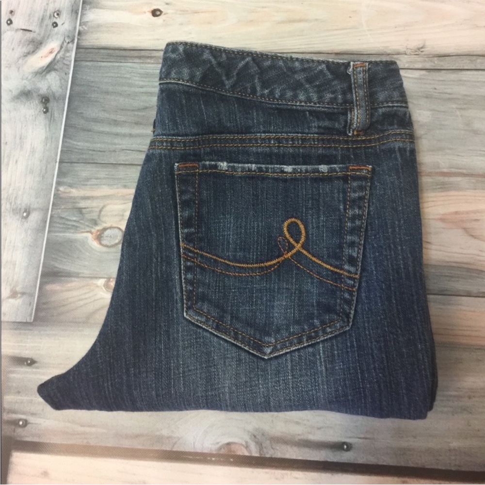 Classic Blue Denim Jeans Loft 6x30 Boot Cut Jeans 0008‎